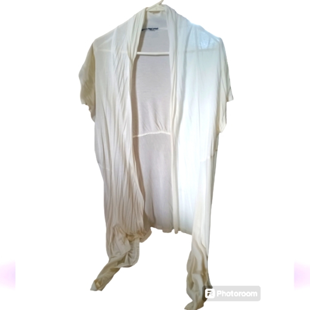 Ambience Cream Shirt Sleeve Lightweight Cardigan